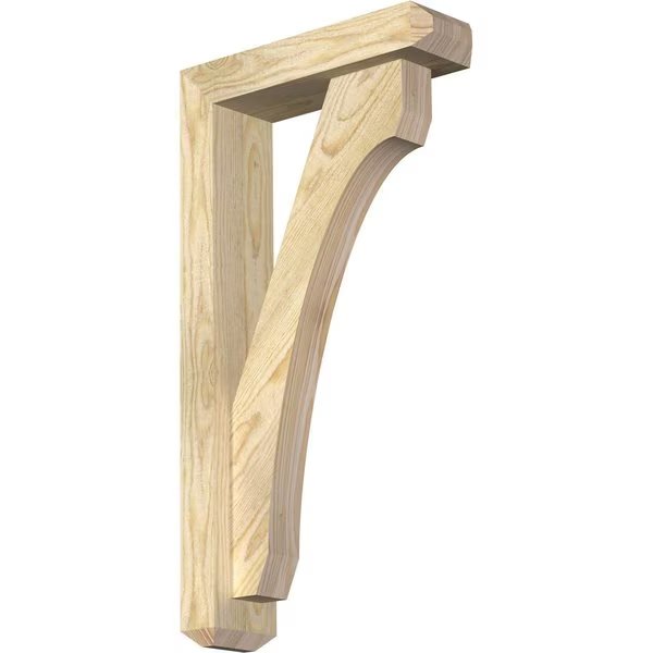Legacy Craftsman Rough Sawn Bracket w/ Offset Brace, Douglas Fir, 4